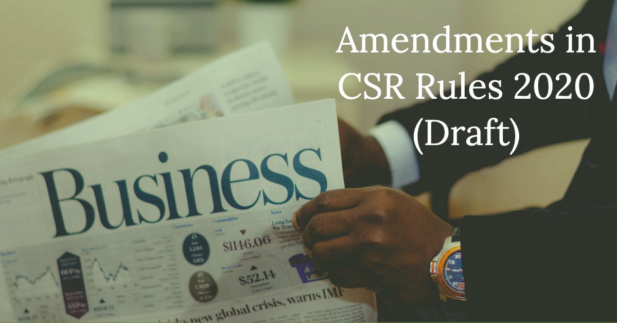 Draft CSR Policy Amendment Rules 2020